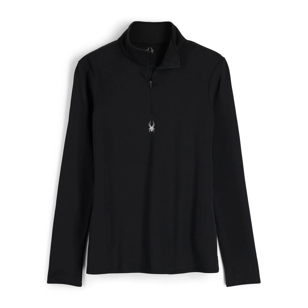 Spyder Womens Tempting Half Zip - Black Black 1 Spyder Womens Tempting Half Zip - Black Black