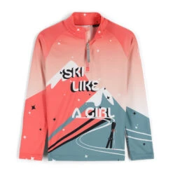 Spyder Big Girls Surface Half Zip - Tundra