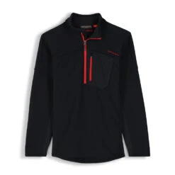 Spyder Mens Bandit Half Zip - Black Red