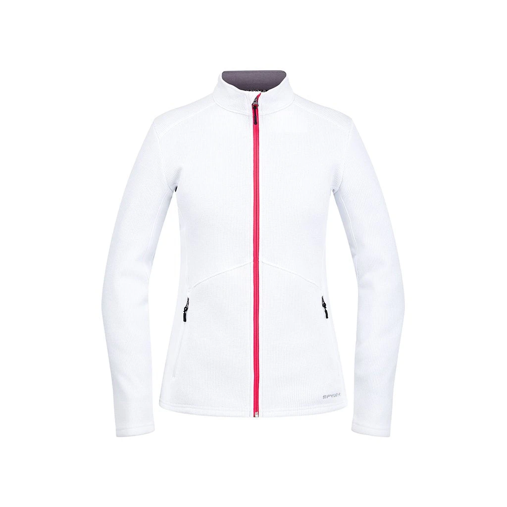 Spyder Womens Bandita Full Zip - White (2021) 1 Spyder Womens Bandita Full Zip - White (2021)