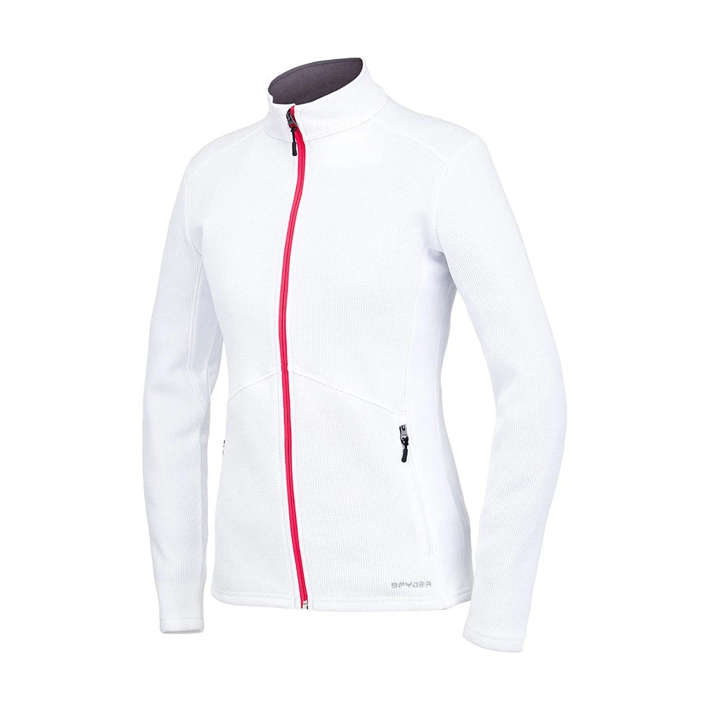 Spyder Womens Bandita Full Zip - White (2021) 3 Spyder Womens Bandita Full Zip - White (2021) - Image 3
