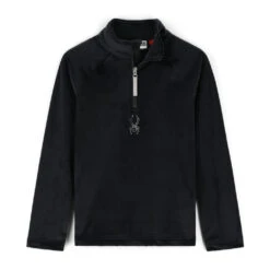 Spyder Big Girls Shimmer Bug Half Zip - Black