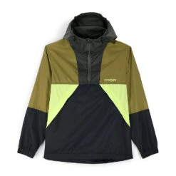 Spyder Mens Belford Windbreaker - Dark Olive Green Black
