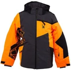 Spyder Challenger Jacket Boys' 7 Spyder Challenger Jacket Boys' -Spyder Ski Clothing Store 93229 EBONY m