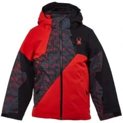 Spyder Ambush Jacket Boys' -Spyder Ski Clothing Store 93235 VOLCANONETWORK PRNT m