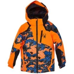 Spyder Mini Leader Insulated Jacket Little Boys' -Spyder Ski Clothing Store 93251 CAMO MAZE PRINT m