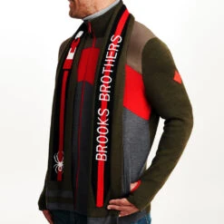 Mens Spyder X Brooks Brothers Colorblock - Olive Green -Spyder Ski Clothing Store F22 Spyder Sweater 02 256